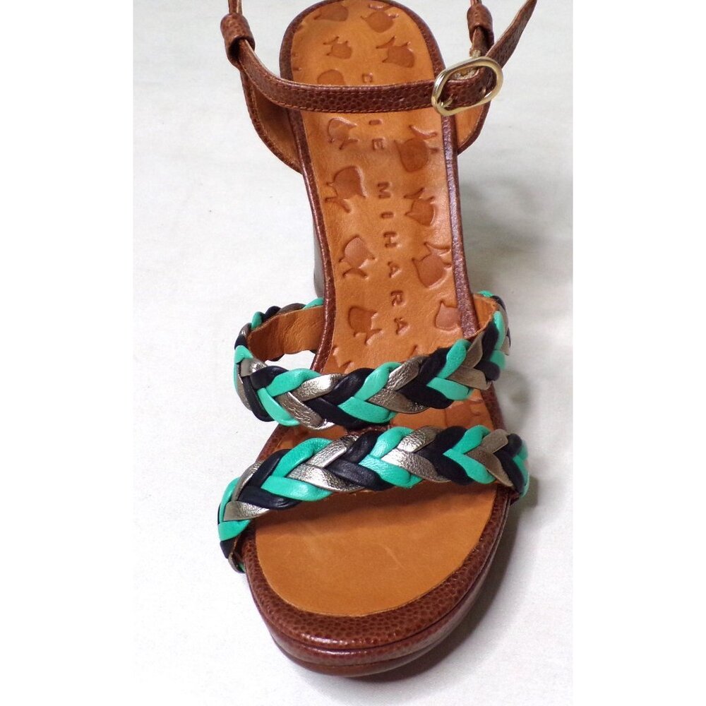🆕CHIE MIHARA Braided Ankle Strap Block Heel Sandals Shoes  US 7.5, EU 37.5 - Picture 9 of 11